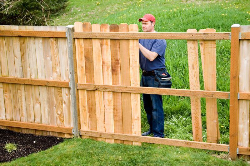 Repaired Wooden Fence